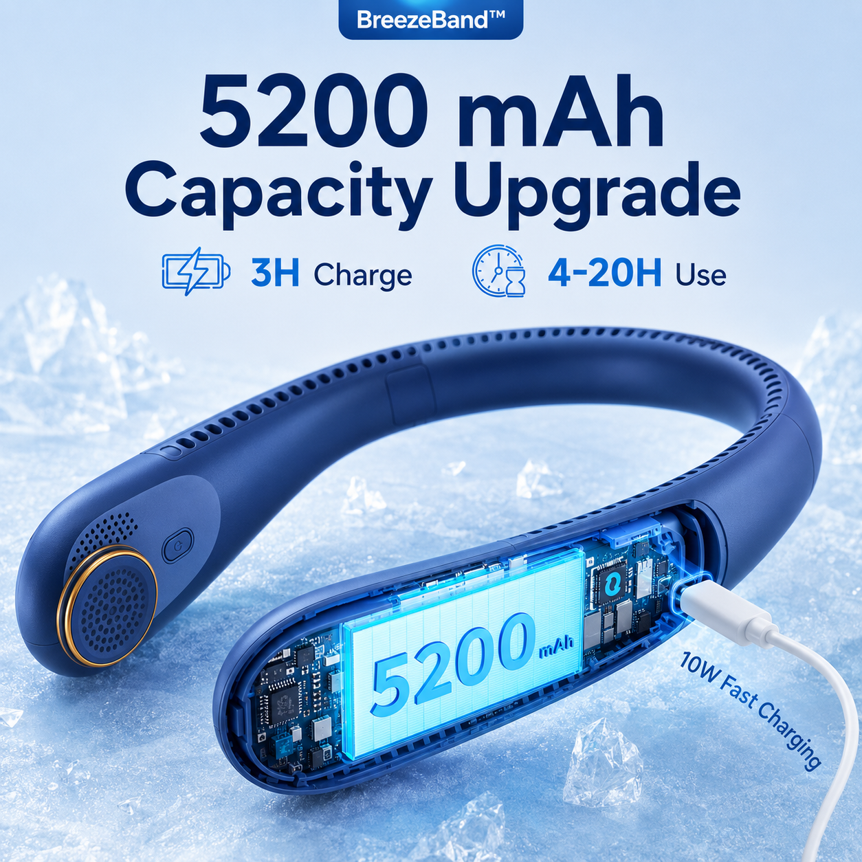 BreezeBand™ Portable Neck Fan