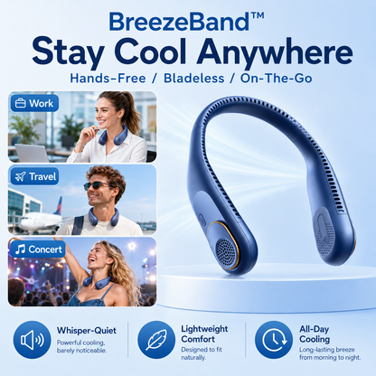 BreezeBand™ Portable Neck Fan